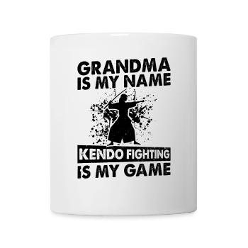 Kendo, mamie, c’est mon nom, le combat Kendo, c’est mon jeu - Mug blanc - blanc - Devant