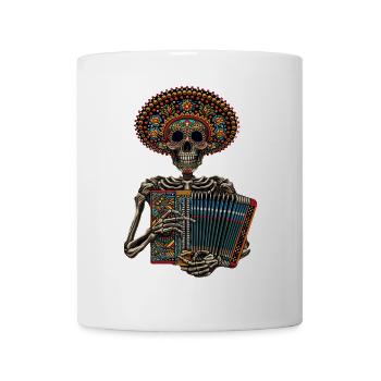 Akkordeon Mexikanisches Skelett - Tasse - Weiß - Vorne