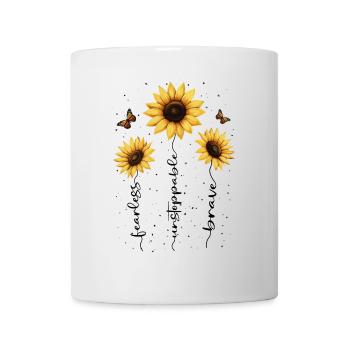 Fleurs d’été Fleur Inspiration Dicton de motivation - Mug blanc - blanc - Devant