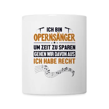 Opernsänger hat immer Recht Opera House Lover - Mug blanc - blanc - Devant