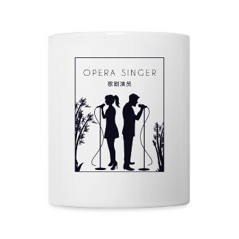 Opera Singer Chinese Hanzi Opera House Vocalist - Mug - white - Front