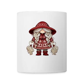 Christmas gnome in Scandinavian style - Mug - white - Front