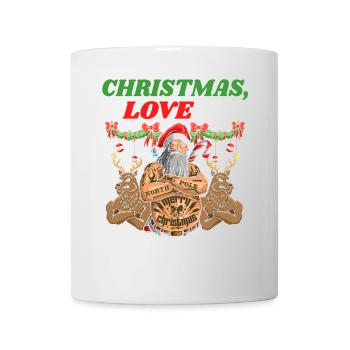 Heavy Hard Metal Weihnachten, Liebe Rock 'n' Roll - Tasse - Weiß - Vorne