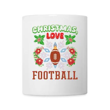 College Football Spieler Team Weihnachten Liebe - Tasse - Weiß - Vorne