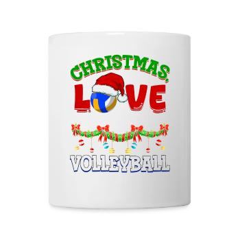 Joueur de volley-ball équipe club Noël, amour - Mug blanc - blanc - Devant