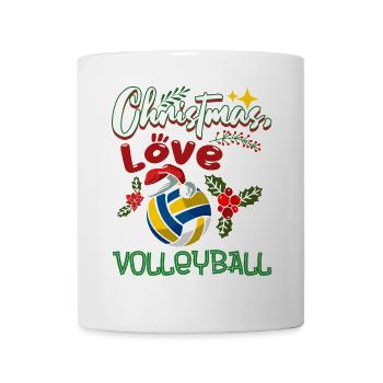 Joueur de volley-ball équipe club Noël, amour - Mug blanc - blanc - Devant