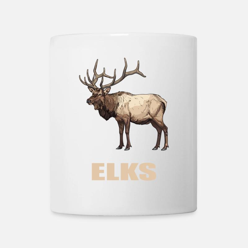 Elche Elch - Tasse - Weiß