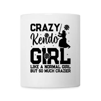 Fille de Kendo folle comme une fille normale mais tellement cr - Mug blanc - blanc - Devant