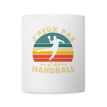 J peux pas j ai hand t shirt pour handball - Mug blanc - blanc - Devant