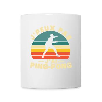 I Can't I Have Ping pong Humor Gift - Mug - white - Front