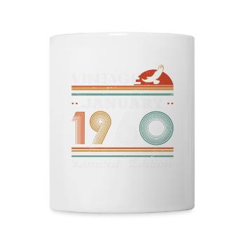 Januar 1960 Retro Vintage Geburtstagsgeschenk - Tasse - Weiß - Vorne
