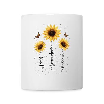 Fleurs d’été Fleur Inspiration Dicton de motivation - Mug blanc - blanc - Devant