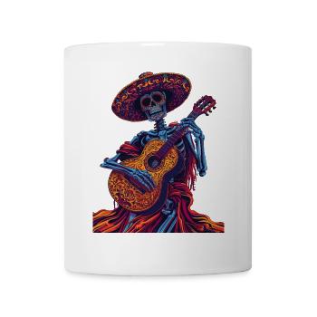 Guitare squelette mexicaine - Mug blanc - blanc - Devant