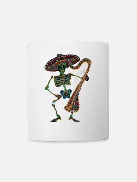 Harpe Squelette Mexicain - Mug blanc - blanc