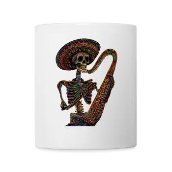Harpe Squelette Mexicain - Mug blanc - blanc - Devant