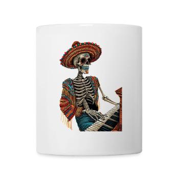 Piano Squelette Mexicain - Mug blanc - blanc - Devant