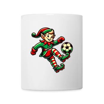 Elfe de Noël Joueur de football Noël Football - Mug blanc - blanc - Devant