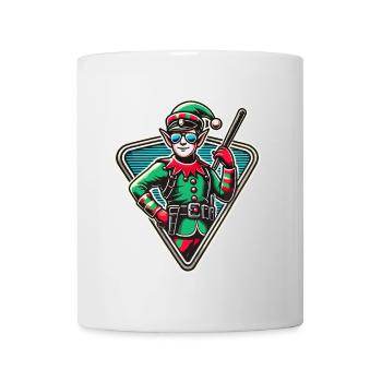 Christmas elf with sunglasses - Mug - white - Front