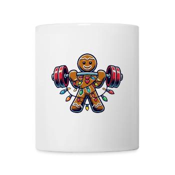 Christmas Gingerbread Bodybuilder Humor - Mug - white - Front