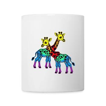 LGBT Regenbogen Giraffen Giraffe Gay Pride - Tasse - Weiß - Vorne