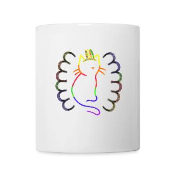 Chat rétro chats Vintage 80s 90s Chaman - Mug blanc - blanc - Devant