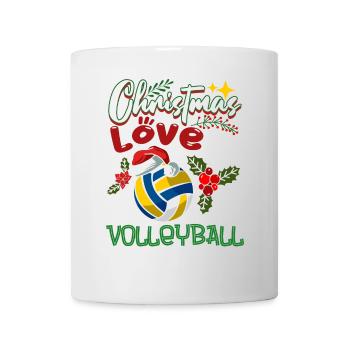 Joueur de volley-ball équipe club Noël, amour - Mug blanc - blanc - Devant