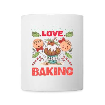 Noël, Amour et pâtisserie, Douce joie des fêtes - Mug blanc - blanc - Devant