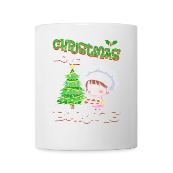 Noël, Amour et pâtisserie, Douce joie des fêtes - Mug blanc - blanc - Devant