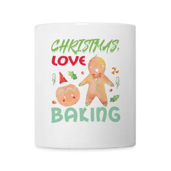 Noël, Amour et pâtisserie, Douce joie des fêtes - Mug blanc - blanc - Devant