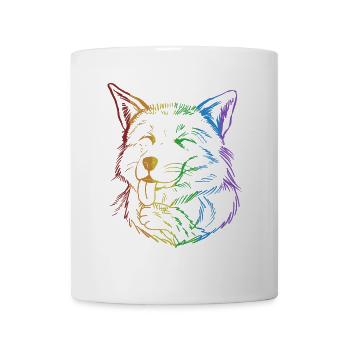 Fuchs LGBT Regenbogen Caninae Rotfuchs Canidae Fuchs - Tasse - Weiß - Vorne