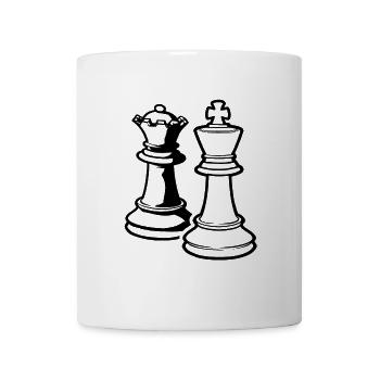 Chess queen and king - Mug - white - Front