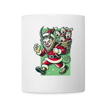 Weihnachtsmann Krampus Unartige Kinder Folklore - Tasse - Weiß - Vorne