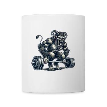 Krampus Bodybuilder Entraînement musculaire Entraînement d’hiver - Mug blanc - blanc - Devant