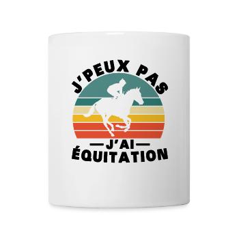 Ich kann nicht, ich habe Reiten Humor Geschenk - Tasse - Weiß - Vorne