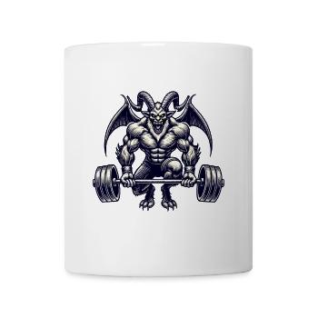 Weihnachtlicher Krampus Bodybuilder Muskeltraining - Tasse - Weiß - Vorne