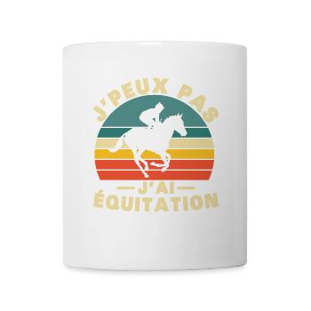 Ich kann nicht, ich habe Reiten Humor Geschenk - Tasse - Weiß - Vorne