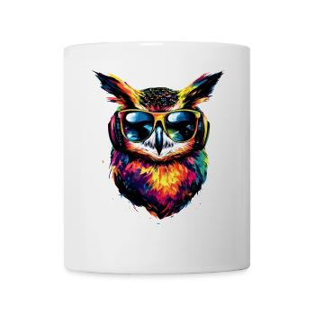 Owl Colorful Rainbow Colors Owl Owl Owl Owl Owl - Mug - white - Front