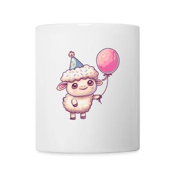 Schaf Geburtstag Comic - Tasse - Weiß - Vorne