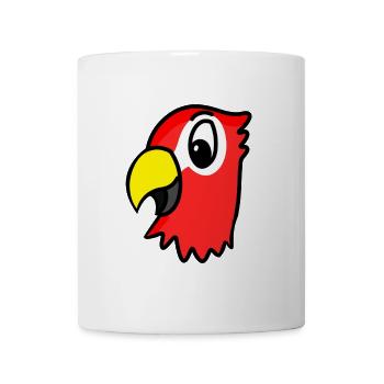 Papagei Kopf - Tasse - Weiß - Vorne