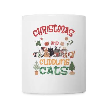 Câlin Chat Animal Amour Noël, Amour Chats - Mug blanc - blanc - Devant