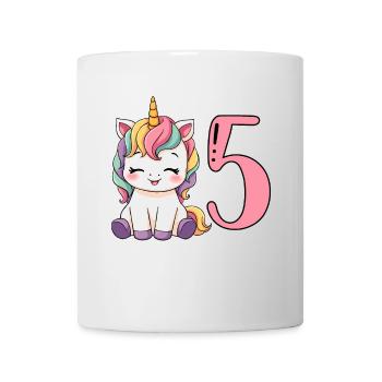 Children's Unicorn 5th Birthday I'm Already Five - Mug - white - Front