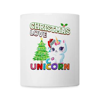 Einhorn Pferde Reitern Weihnachen Liebe Reiten - Tasse - Weiß - Vorne