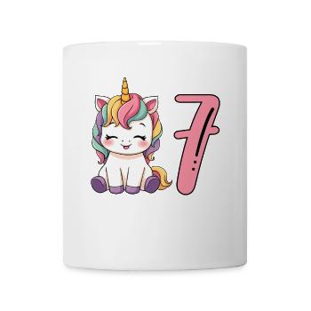Children's Unicorn 7th Birthday I'm Already Seven - Mug - white - Front
