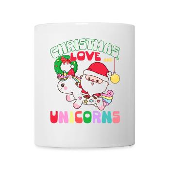 Einhorn Pferde Reitern Weihnachen Liebe Reiten - Tasse - Weiß - Vorne