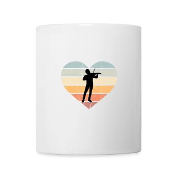 J’aime le violon, le violon rétro, la musique classique - Mug blanc - blanc - Devant