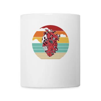 Retro Herzschrittmacher Katheter Transplantation Offenes Herz - Tasse - Weiß - Vorne