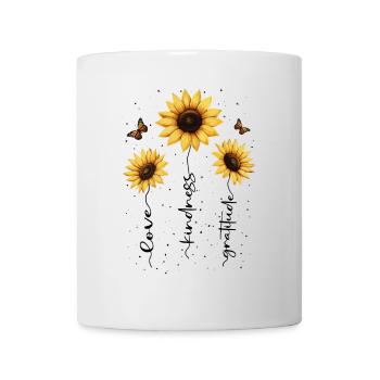 Fleurs d’été Fleur Inspiration Dicton de motivation - Mug blanc - blanc - Devant
