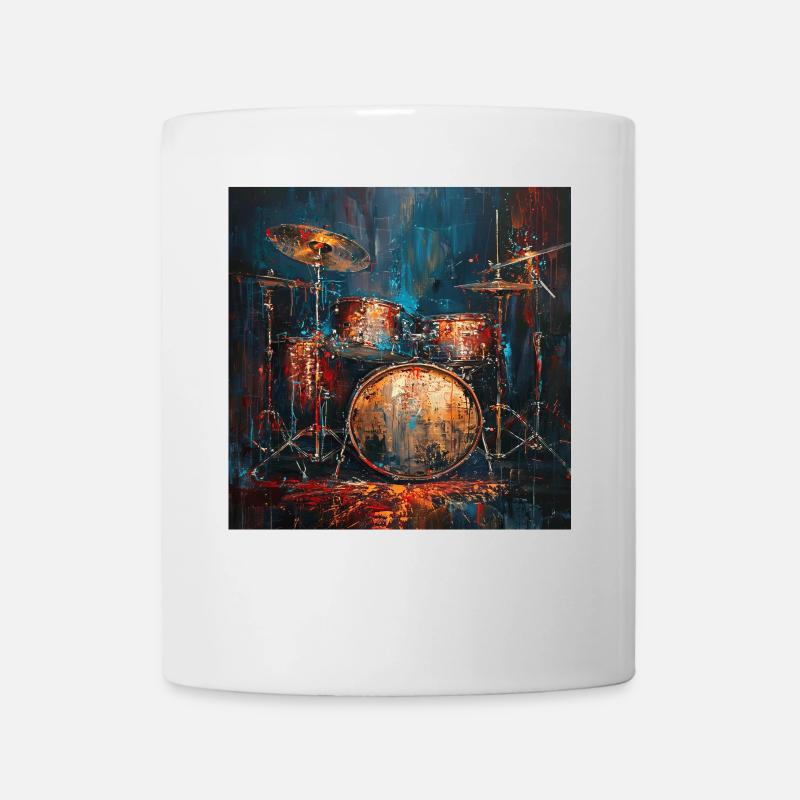 Schlagzeug - Tasse - Weiß