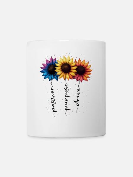 Sommer Blumen Blume Inspiration Motivation Spruch - Tasse - Weiß