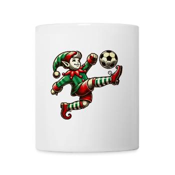 Soccer Playing Eleven With Ball - Mug - white - Front